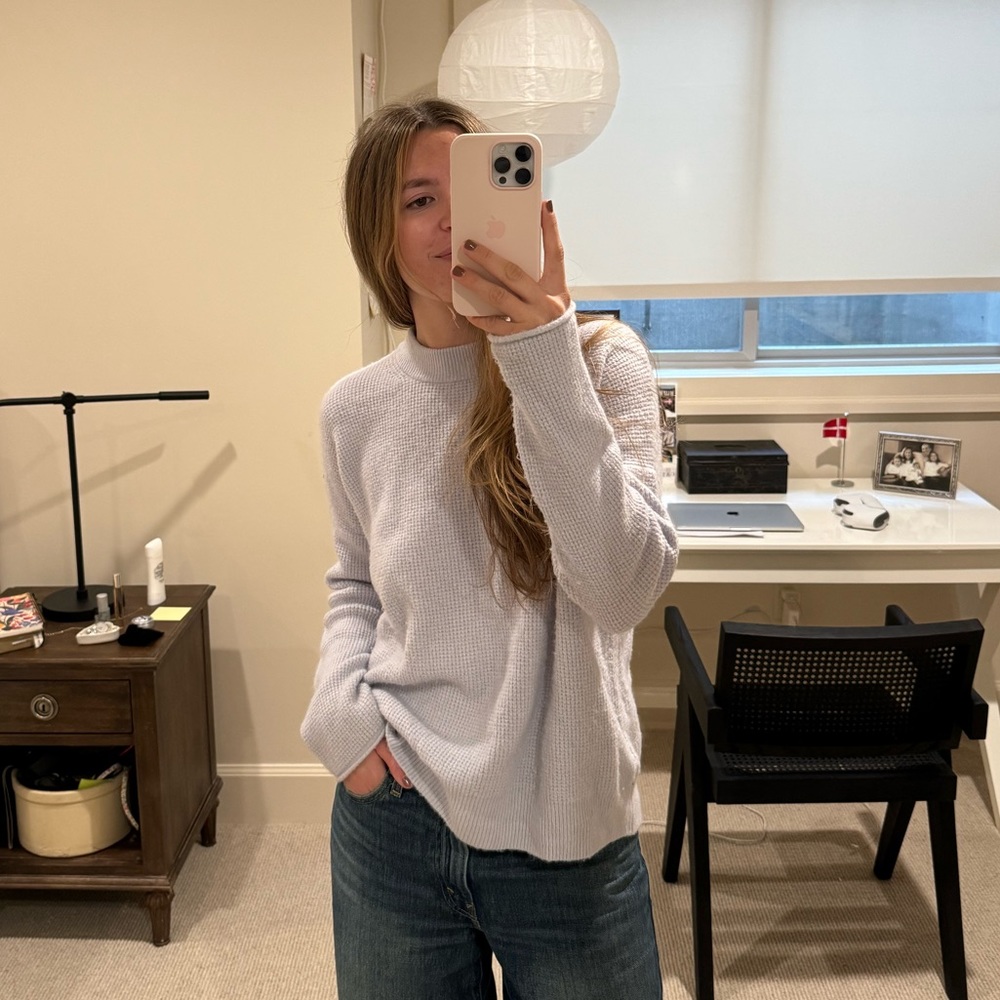 Light blue J Crew Point Sur Sweater